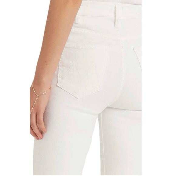 NWT MOTHER The Hustler High Waist Fray Hem Ankle Color:Fairest Of Them All - Picture 4 of 16